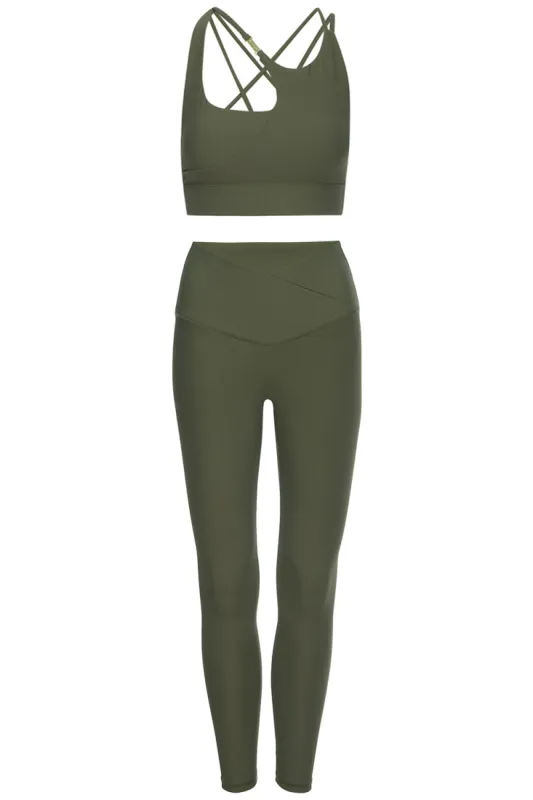 Melrose Army Ribbed Set sold by Vetchy