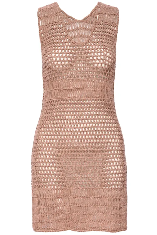 Crochet Bronze Short Dress sold by Vetchy