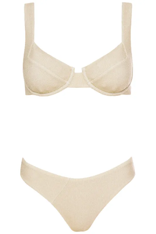 Laguna Bikini Ivory Lurex Set sold by Vetchy