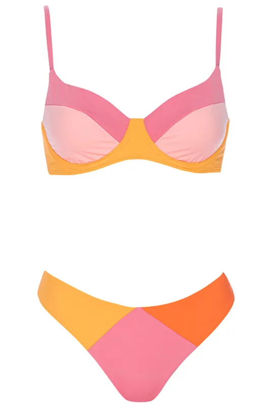 Destin Bikini Fiesta Tricolor Set sold by Vetchy