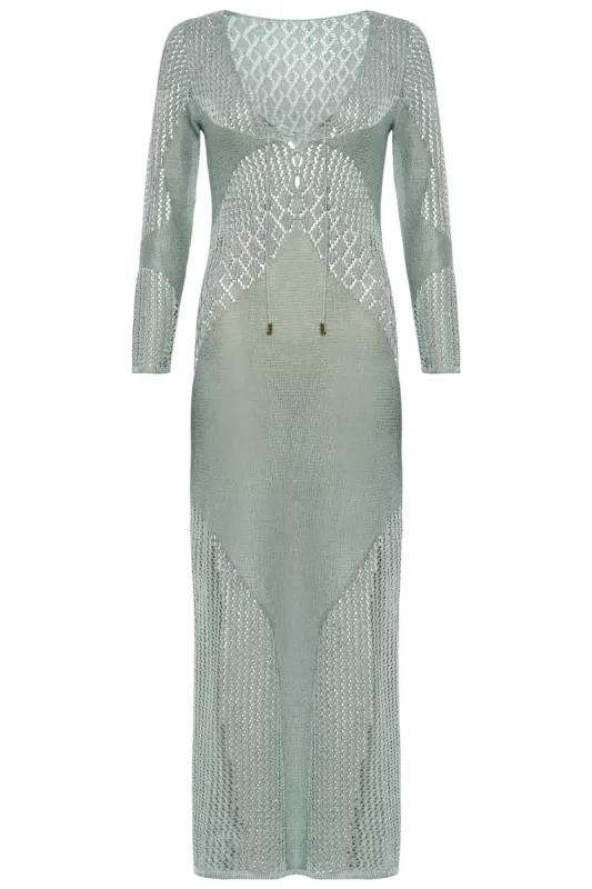 Cancun Crochet Mint Dress sold by Vetchy