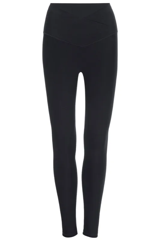 Melrose Black Ribbed Legging sold by Vetchy