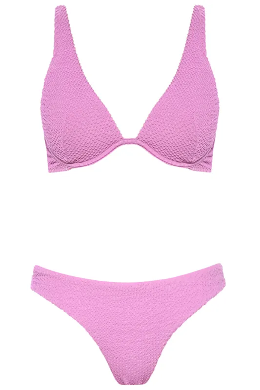 Bermuda Bikini Crinkle Pink Set sold by Vetchy