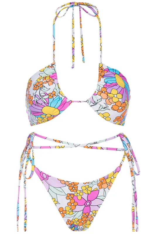 Floral Triangle Bikini Set sold by Vetchy