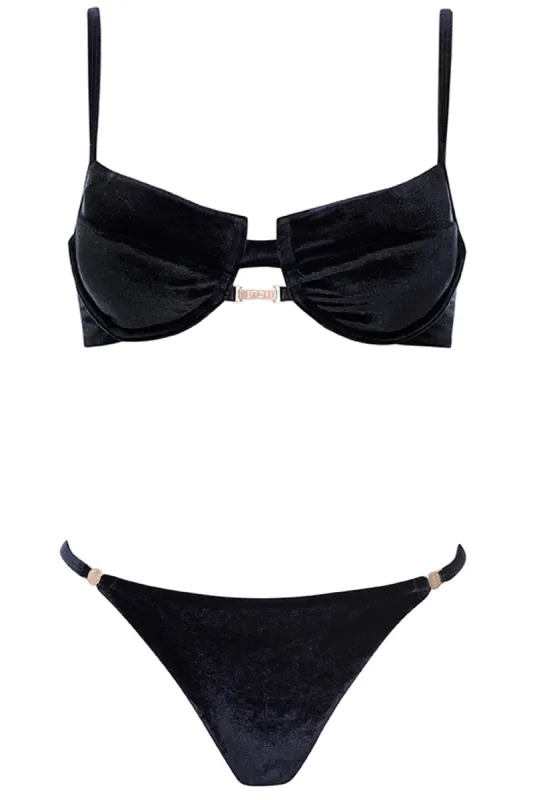 Bondi Bikini Black Velvet Set sold by Vetchy