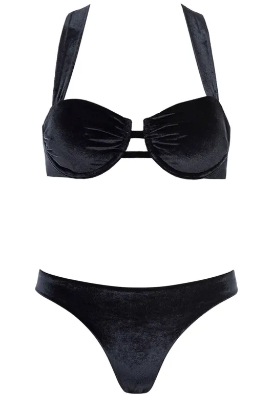 Mayan Bikini Black Velvet Set sold by Vetchy