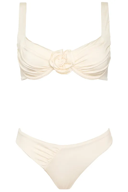 Aruba Bikini Ivory Flower Set sold by Vetchy