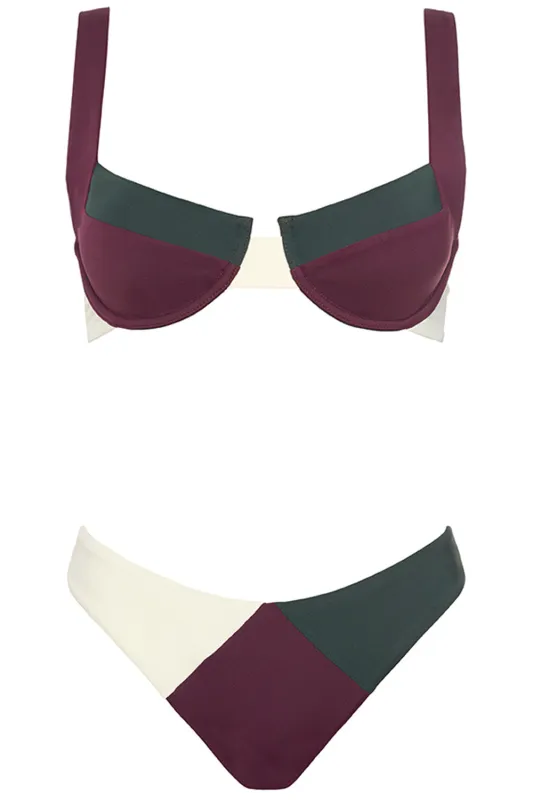 Laguna Bikini Ruby Tricolor Set sold by Vetchy