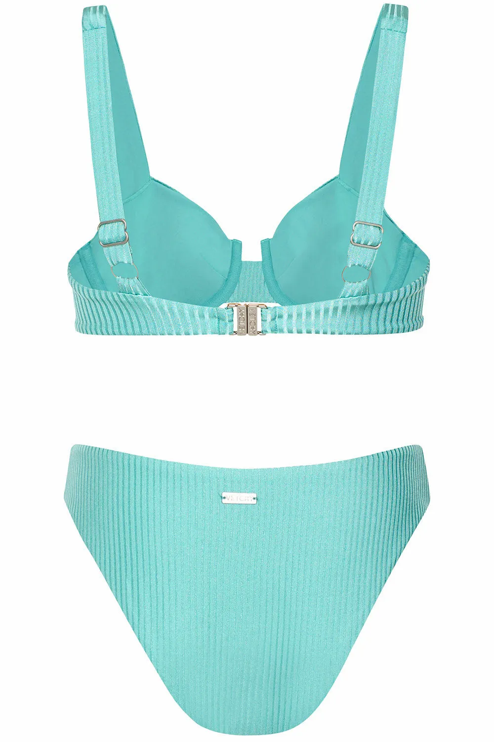 Laguna Bikini Seafoam Ribbed Set sold by Vetchy product image thumbnail 5