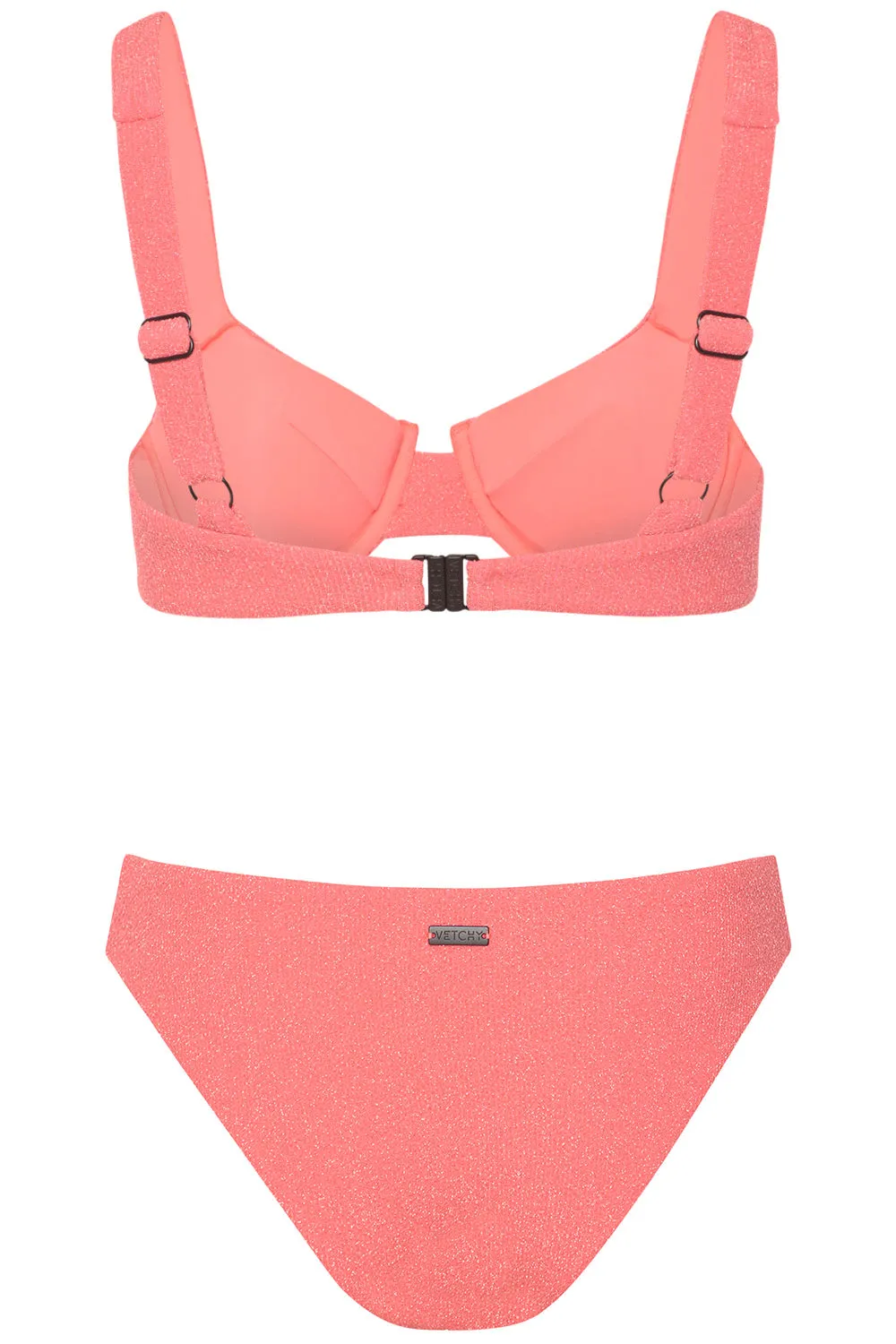 Laguna Bikini Peach Lurex Set sold by Vetchy product image thumbnail 5