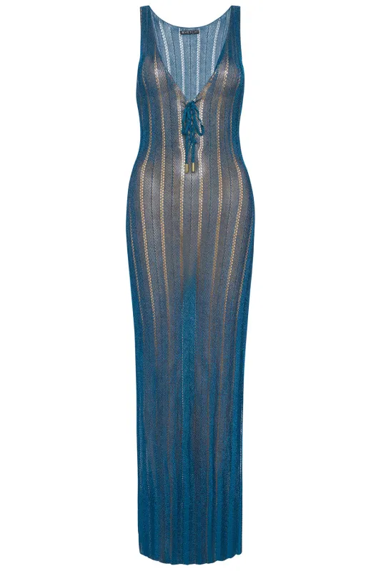 Blue Metallic Dress sold by Vetchy