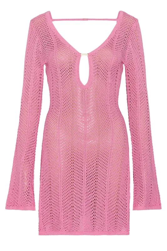Keyhole Short Pink Dress sold by Vetchy