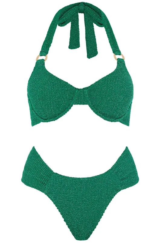 Lolita Bikini Crinkle Green Set sold by Vetchy