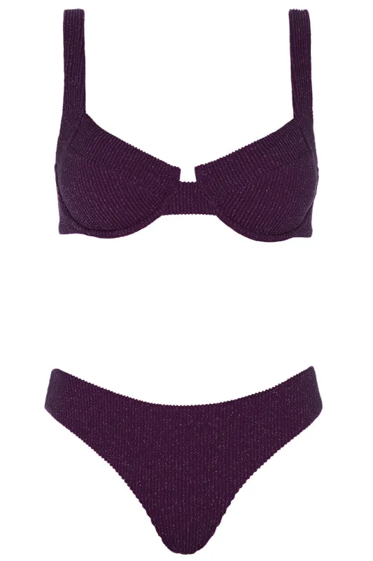 Laguna Bikini Plum Set made by Vetchy