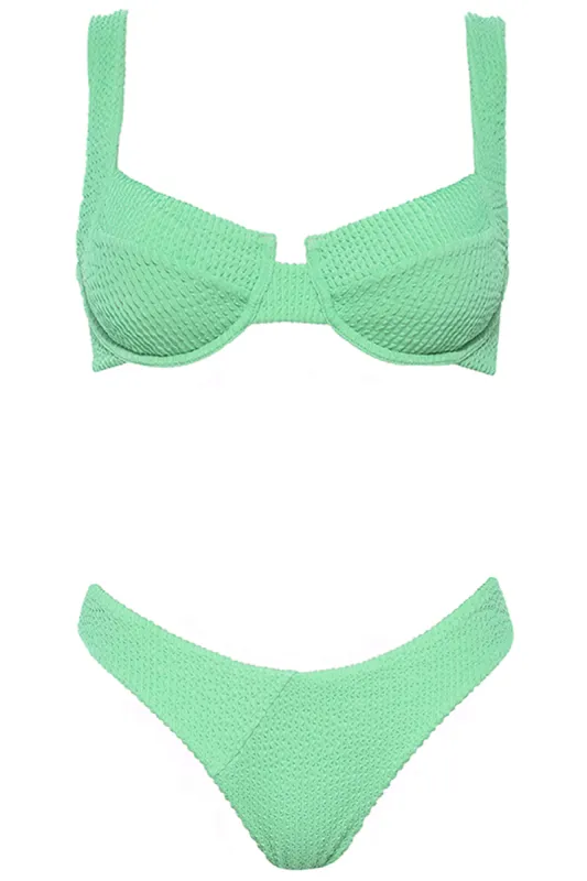 Laguna Bikini Crinkle Mint Set sold by Vetchy