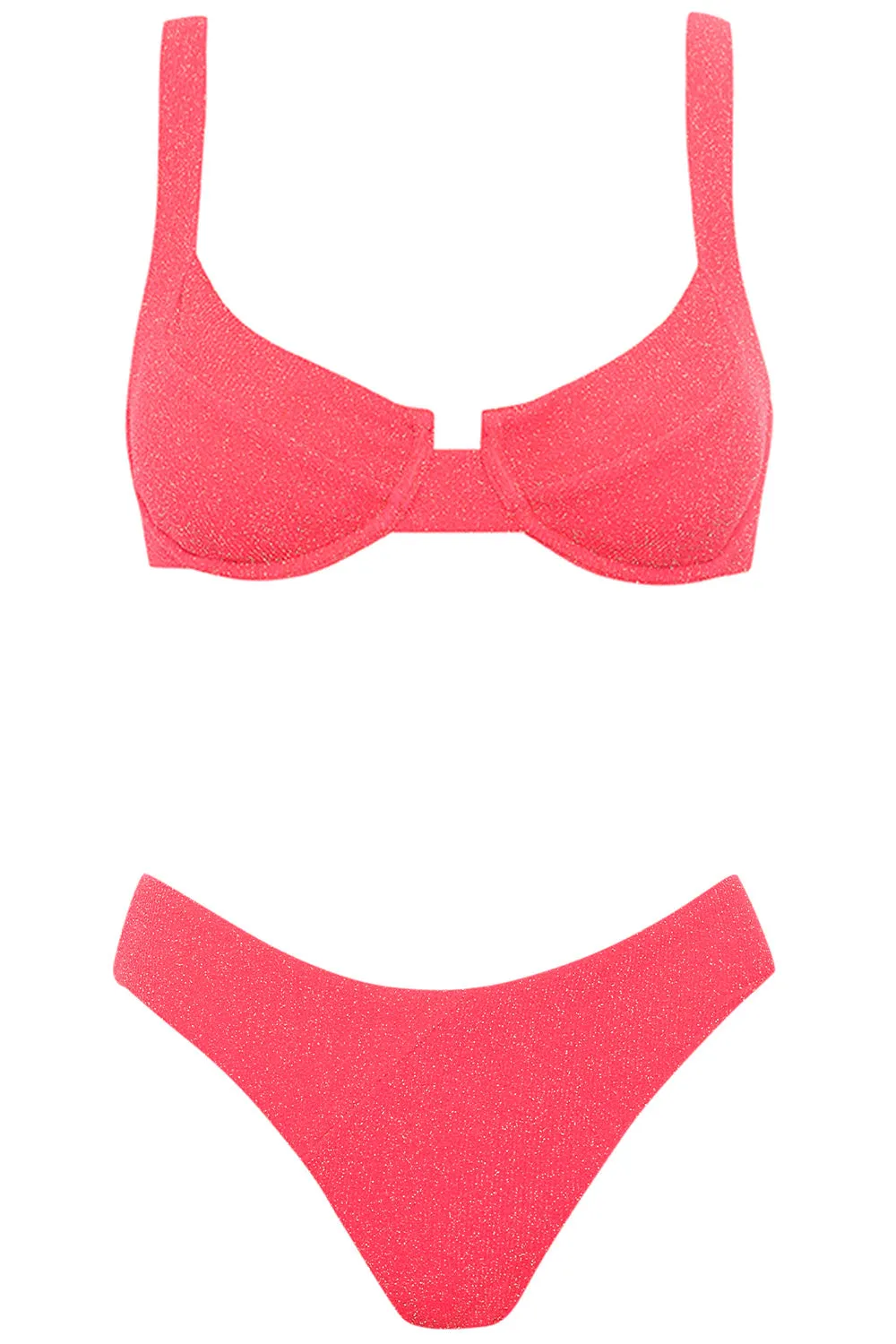 Laguna Bikini Cherry Lurex Set sold by Vetchy