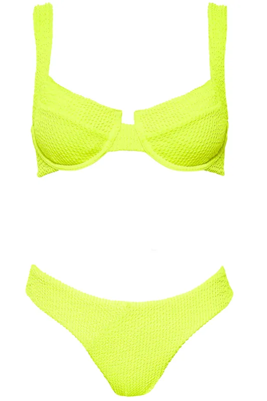 Laguna Bikini Neon Yellow Set sold by Vetchy