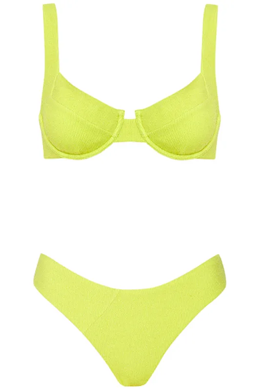 Laguna Bikini Neon Lurex Set sold by Vetchy
