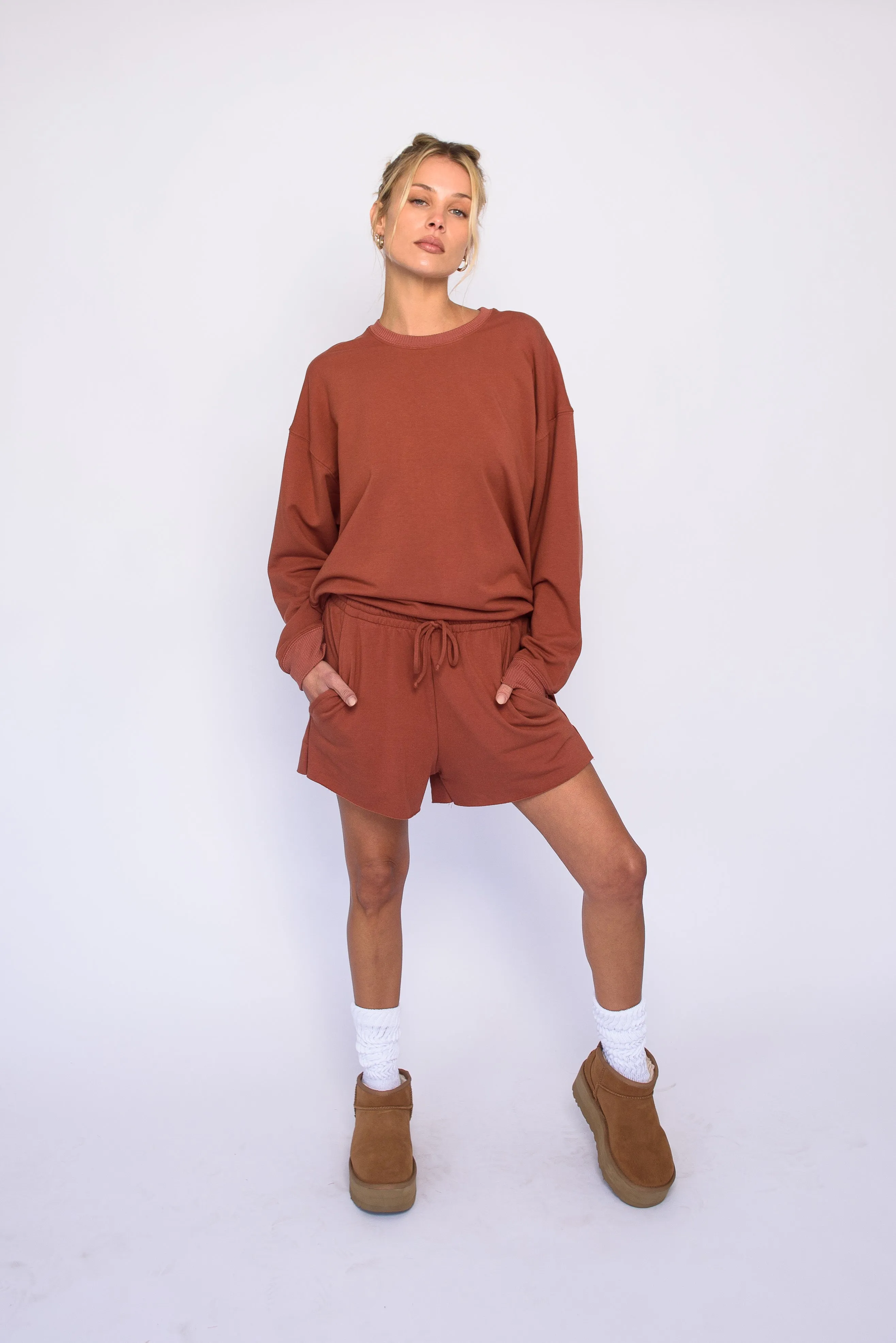 CLOUDLUX Chris Crewneck - Dune sold by Skatie product image thumbnail 3