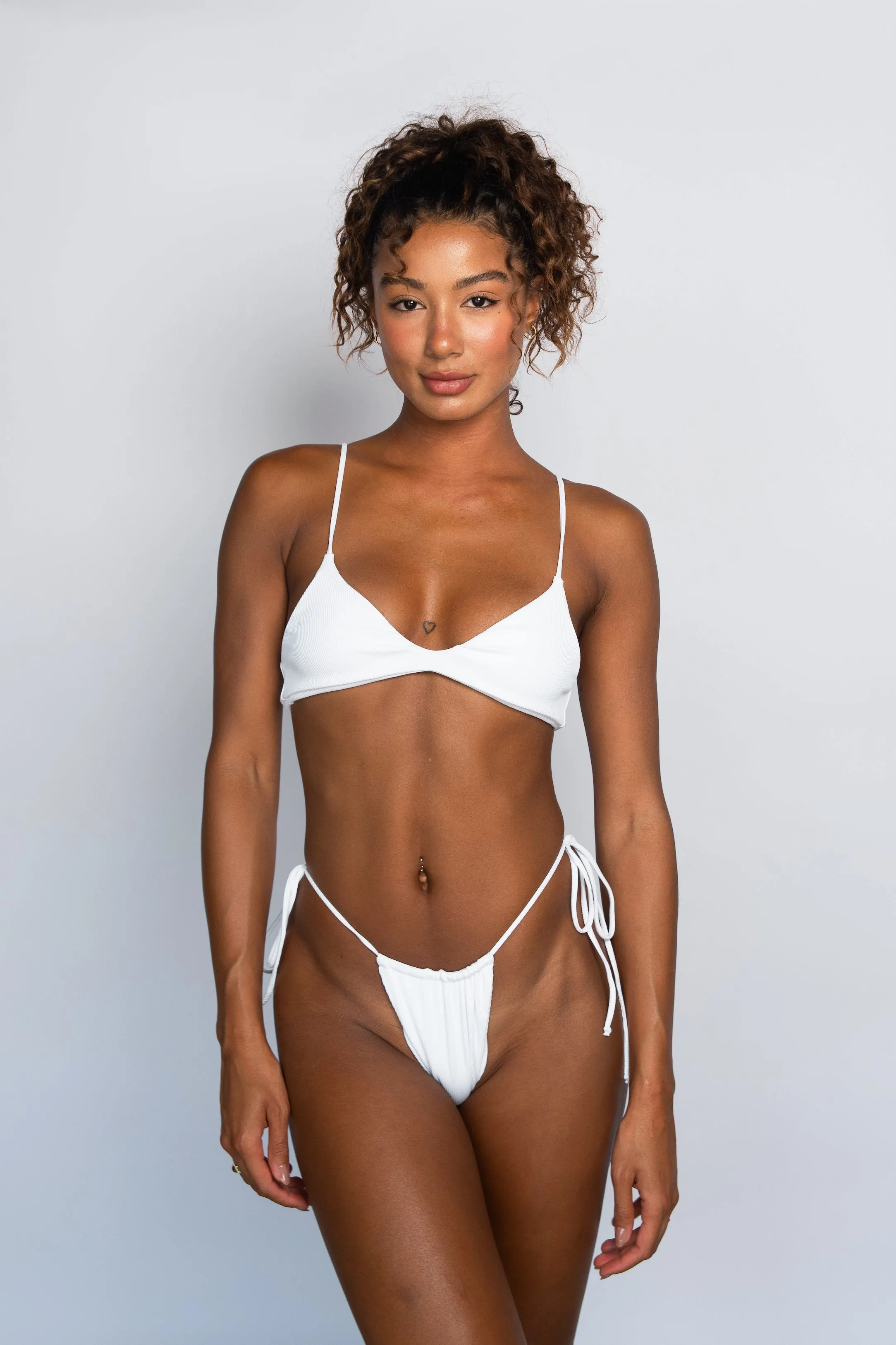 Kristen Bottom - White Micro Ribbed sold by Skatie product image thumbnail 4