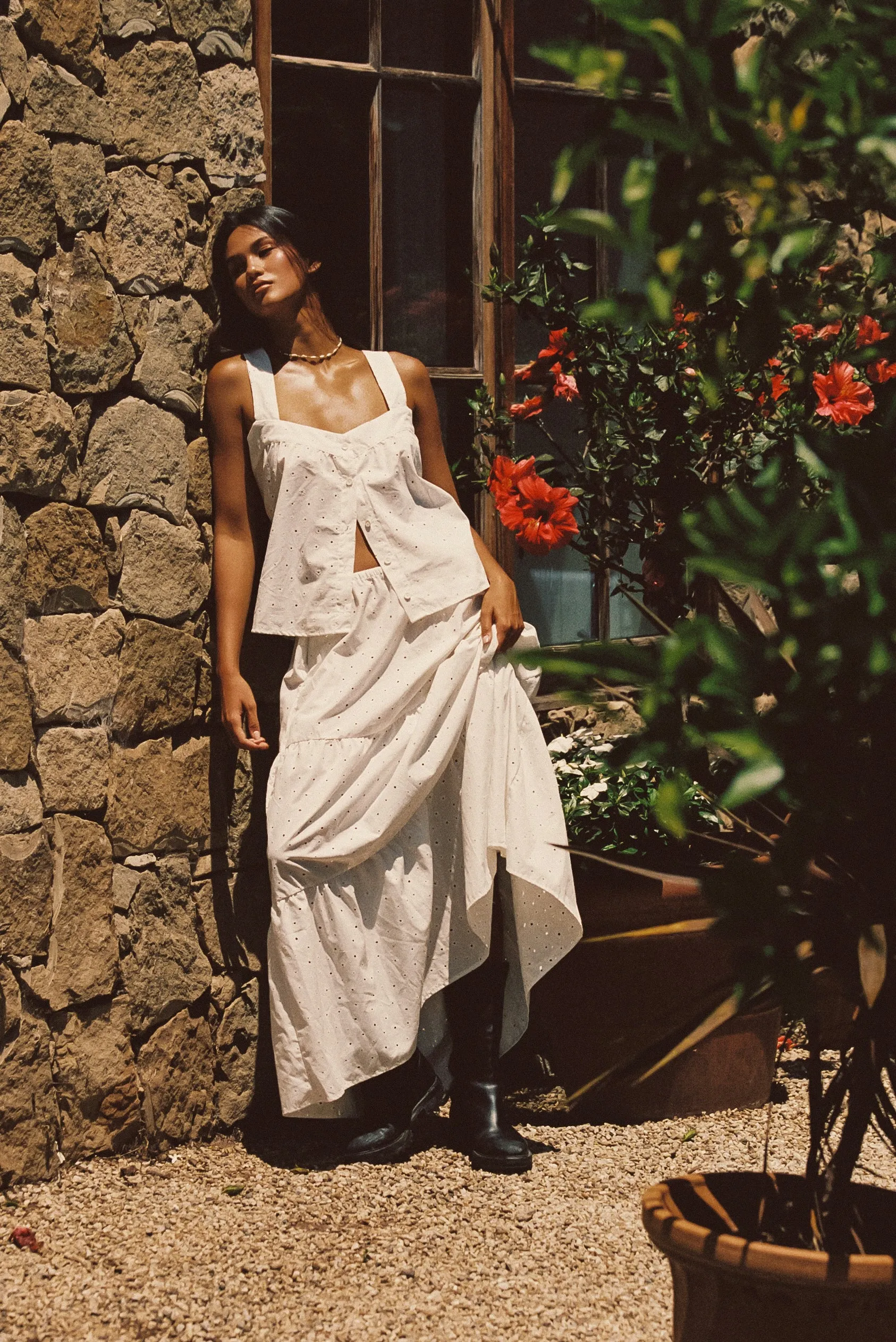 Quinn Top - White Eyelet sold by Skatie product image thumbnail 3