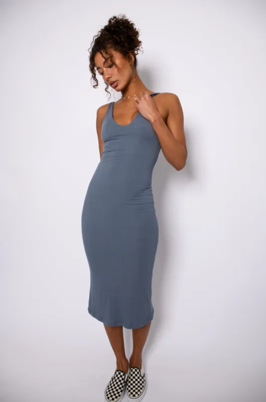 Kelsey Dress - Denim sold by Skatie