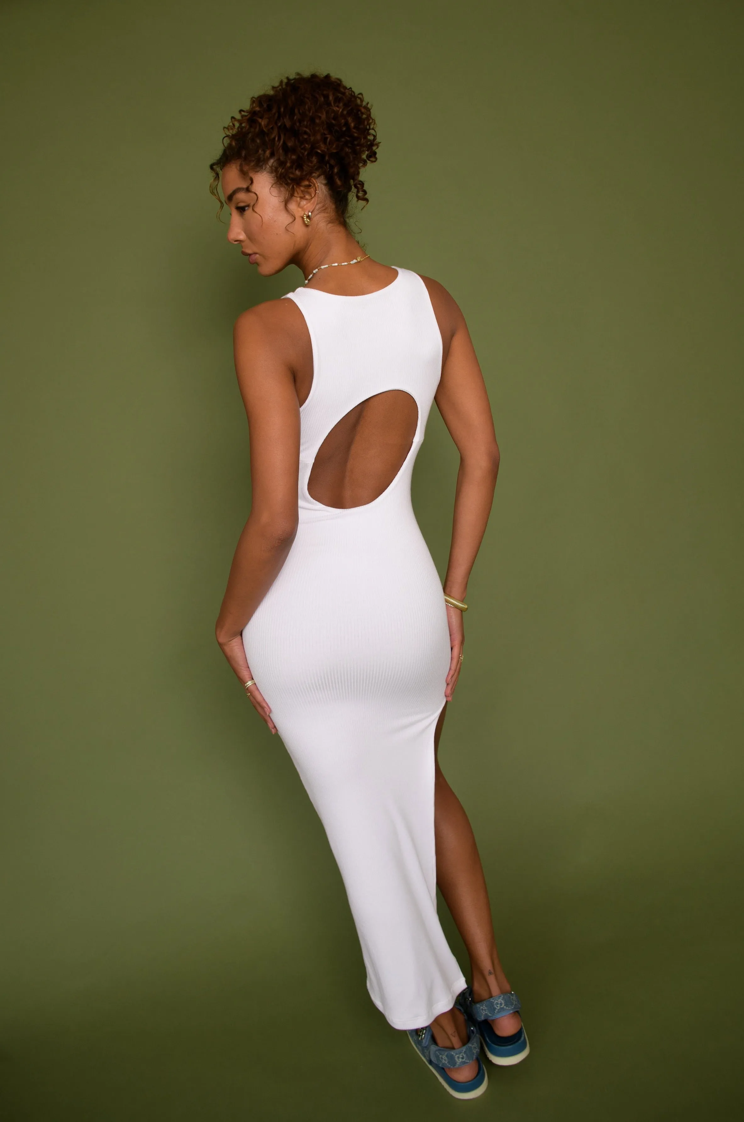 Bre Dress Ribbed - White sold by Skatie product image thumbnail 3