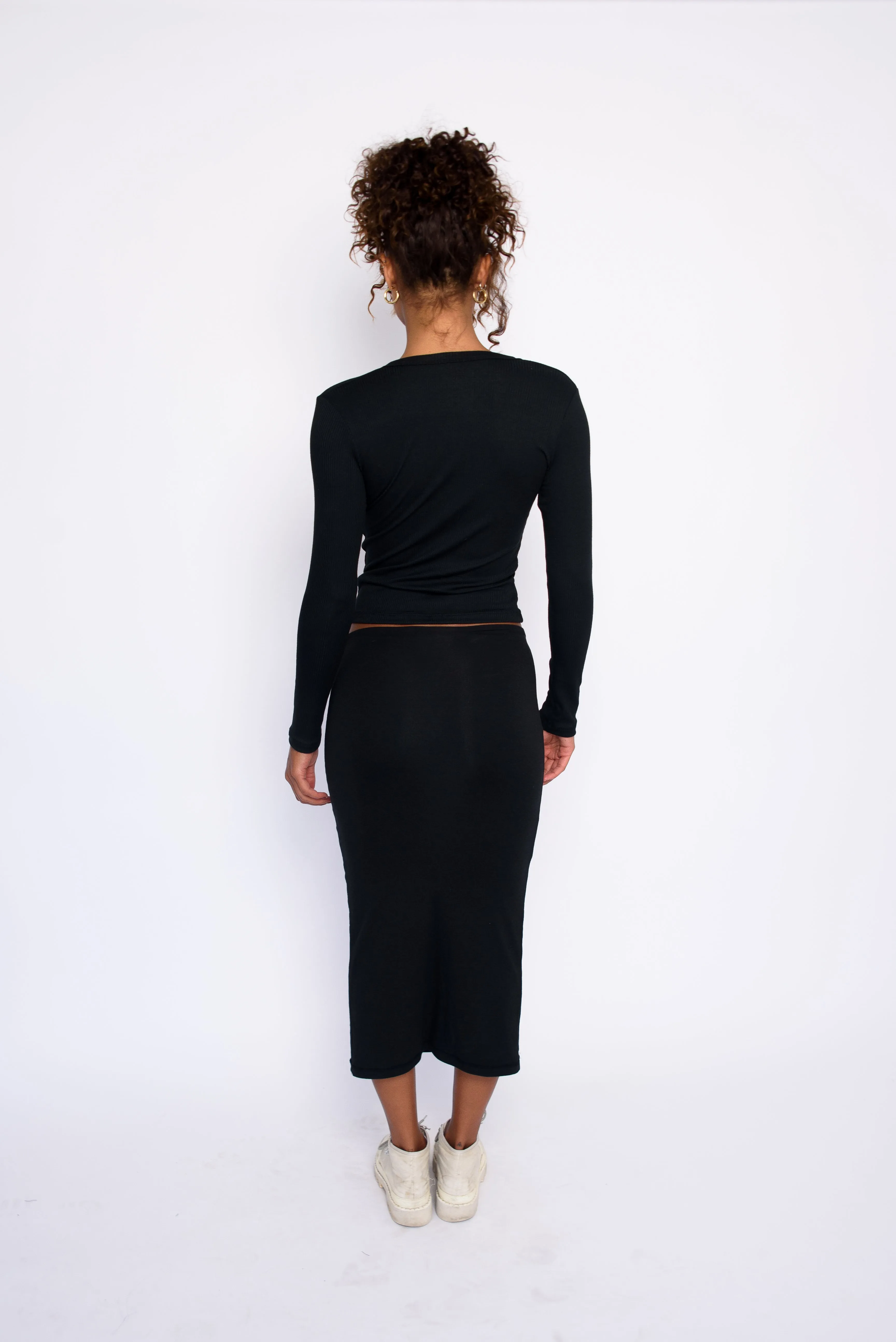 Clara Cardigan Ribbed - Black sold by Skatie product image thumbnail 5