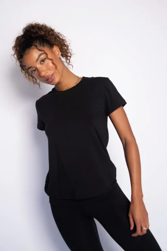 Bestie Tee Jersey - Black sold by Skatie