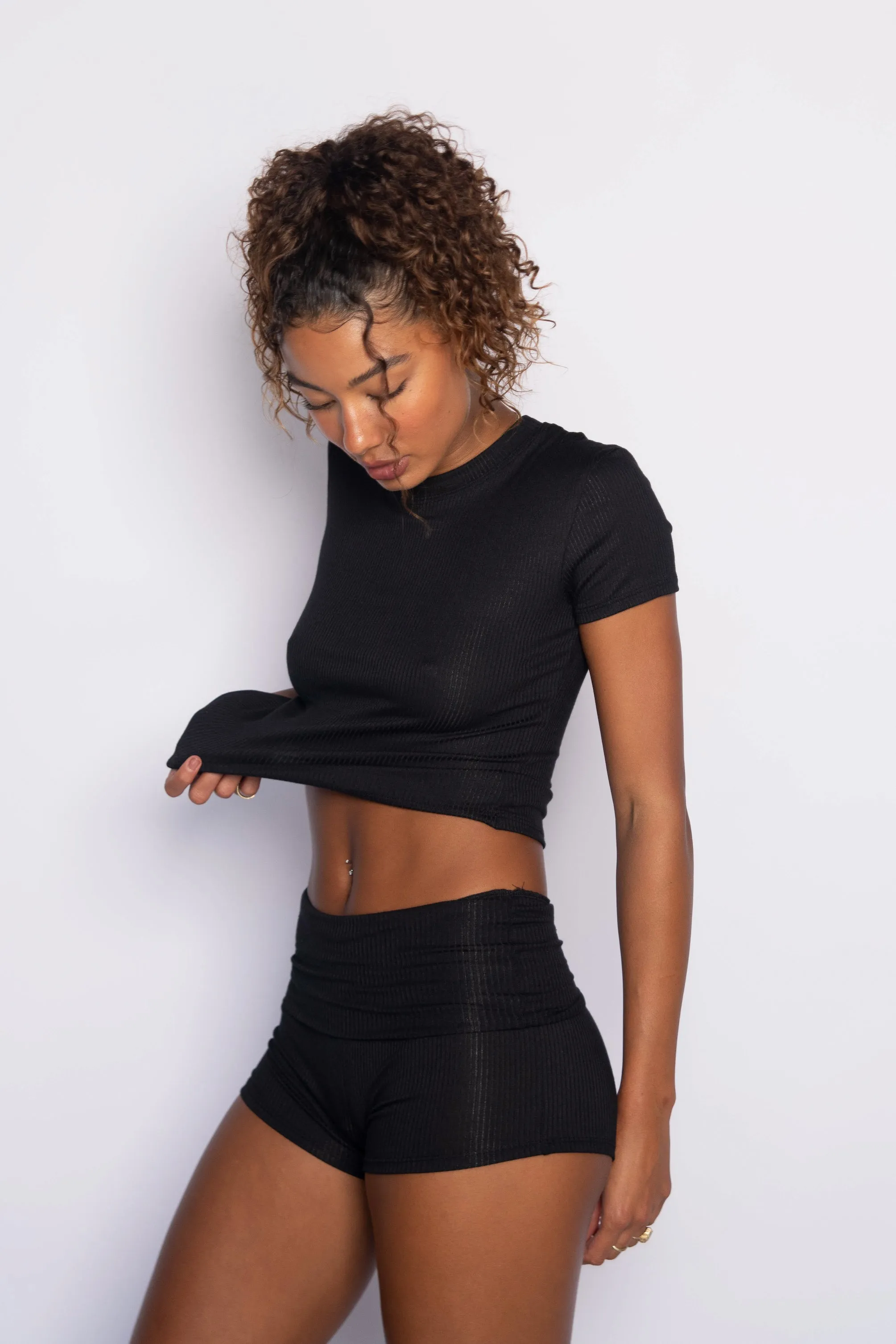 Easy Tee Ribbed - Black sold by Skatie product image thumbnail 4