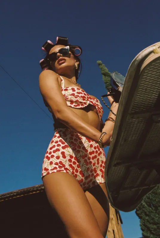 High Waist Bardot Bottom - Cola sold by Skatie