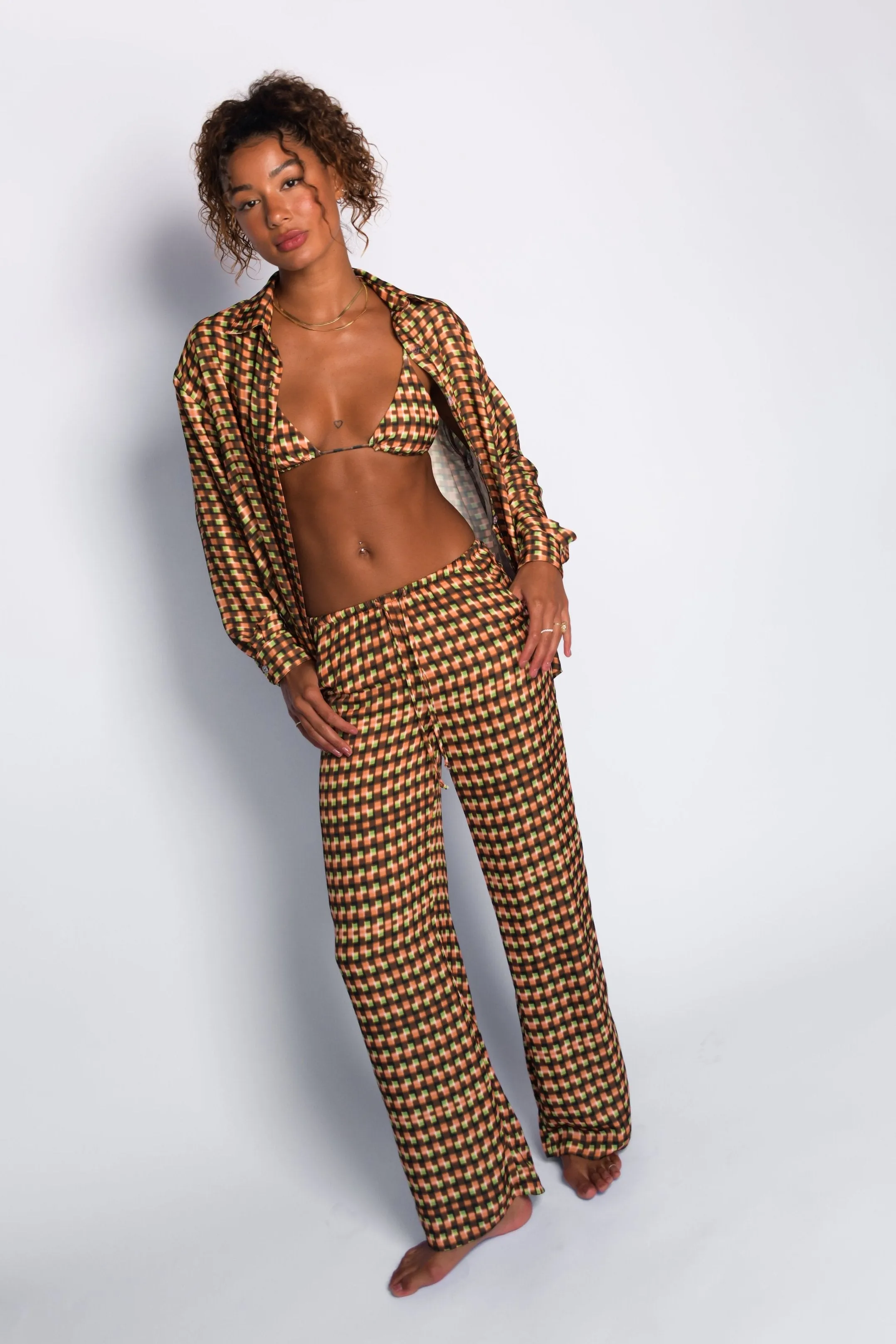 Ava Pants Satin - Mirage sold by Skatie