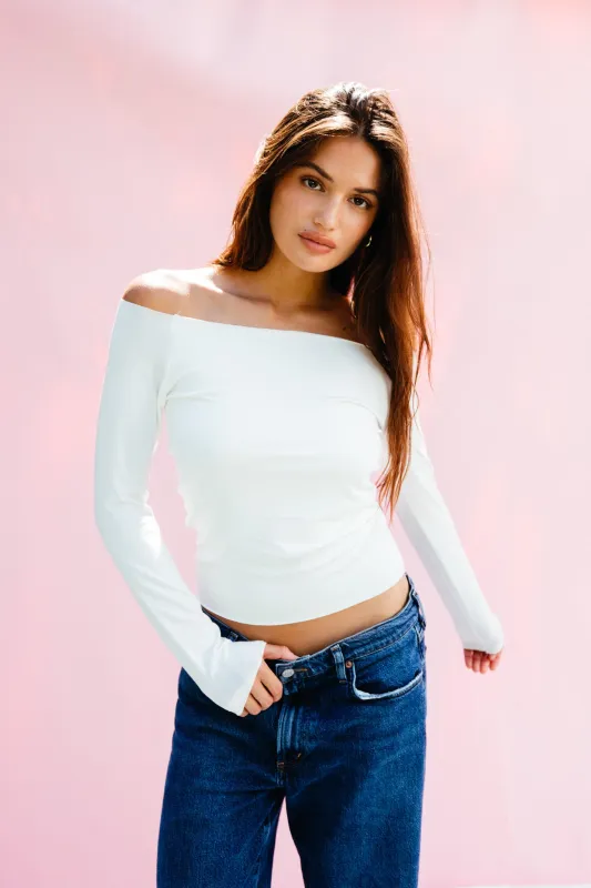 Brandy Top Jersey - White sold by Skatie