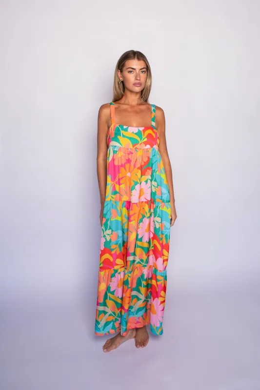 Leo Dress Satin - Flamingo sold by Skatie
