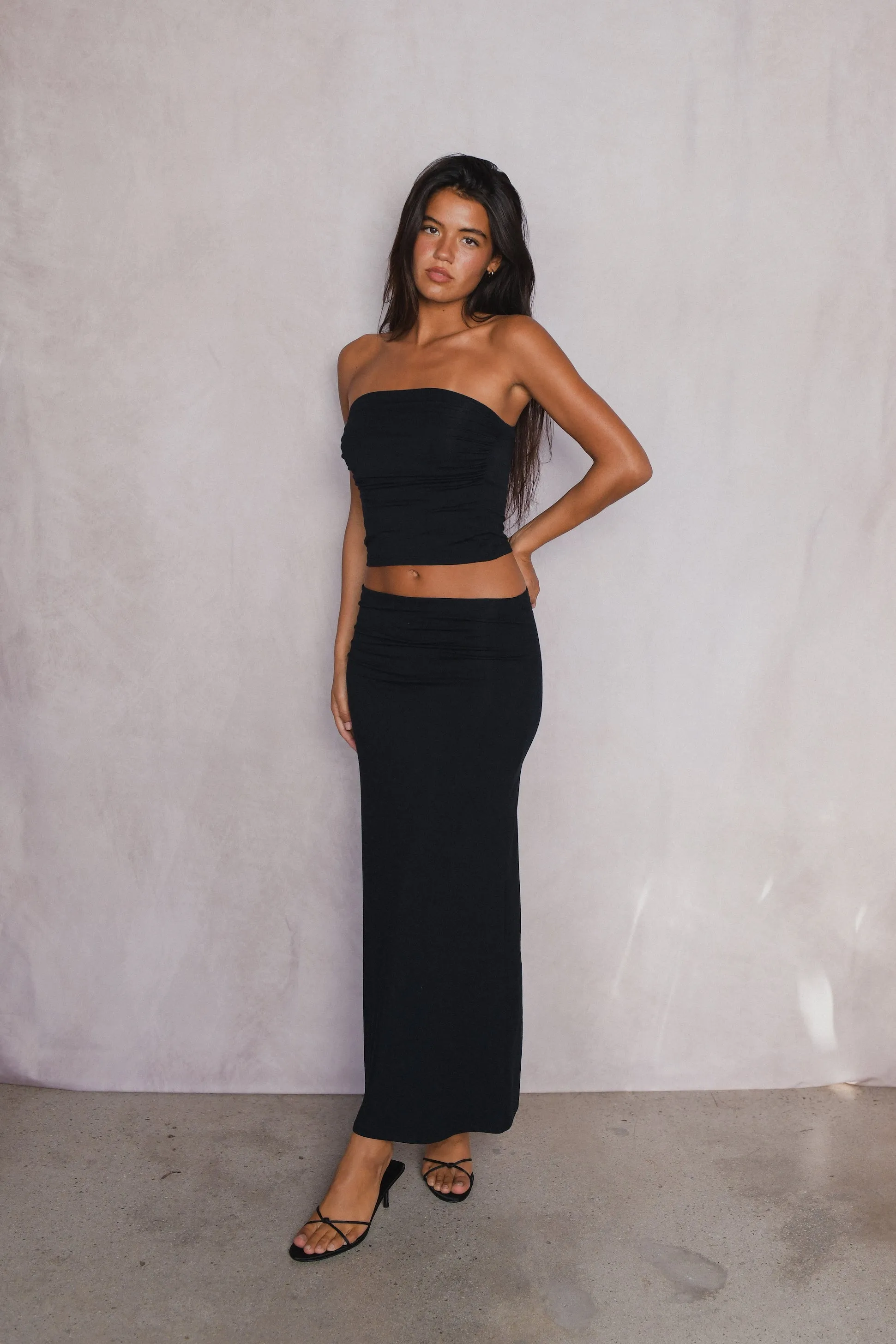 Polly Tube Top Jersey - Black sold by Skatie product image thumbnail 4