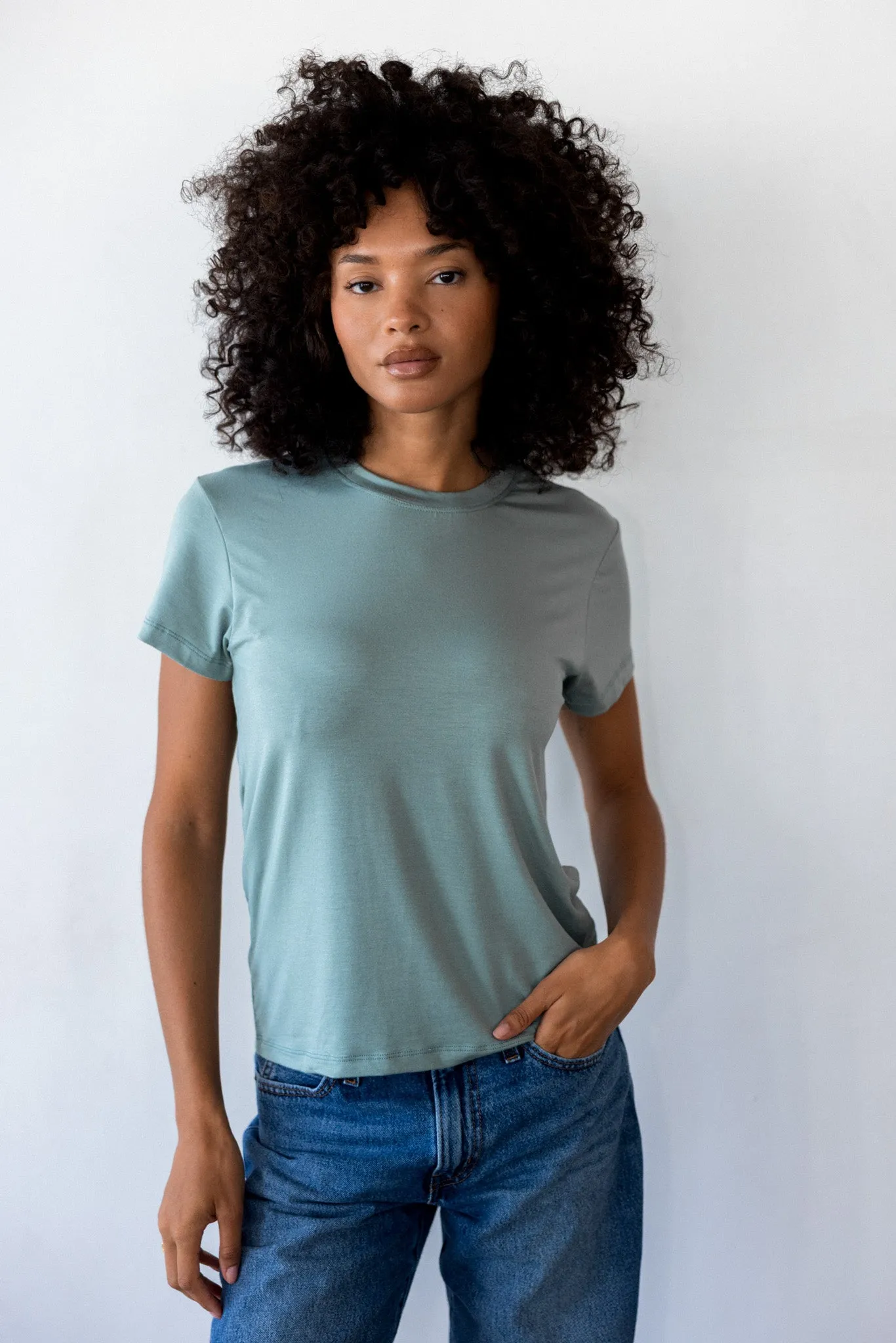 Bestie Tee Jersey - Sage sold by Skatie product image thumbnail 2