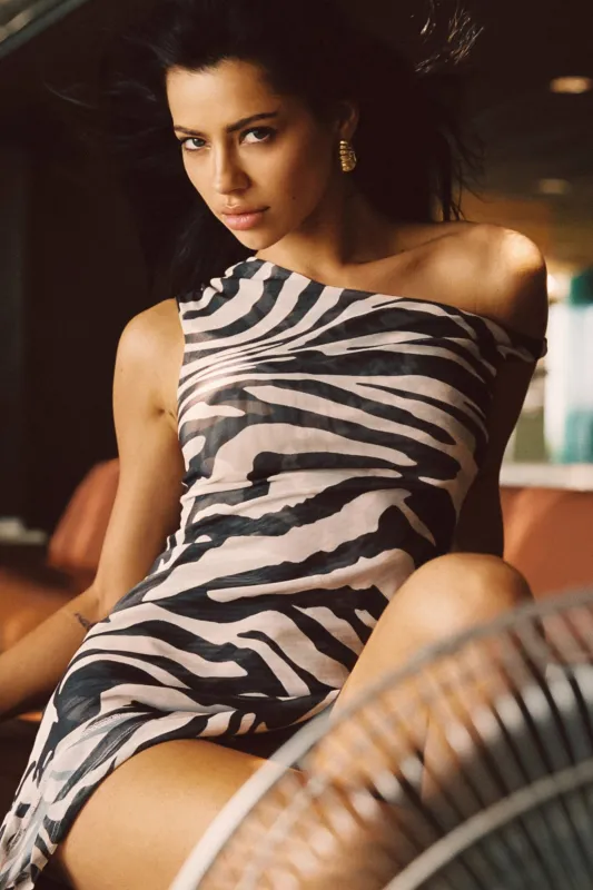 Wholesale Nora Mini Dress Mesh - Monte sold by Skatie