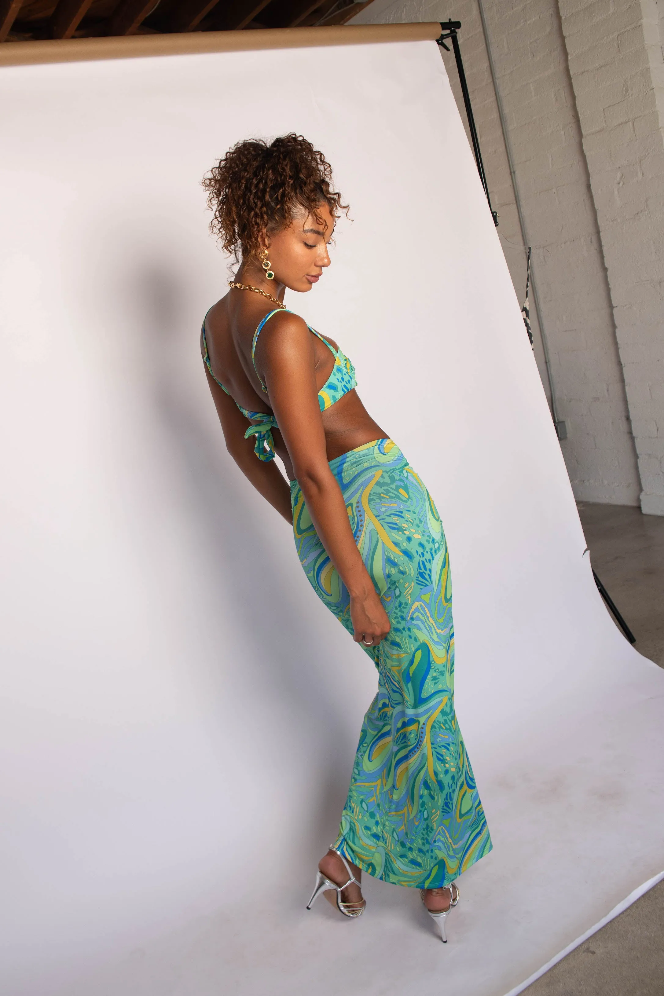 Wholesale Sweetie Maxi Skirt Silk Jersey - Cannes sold by Skatie product image thumbnail 5