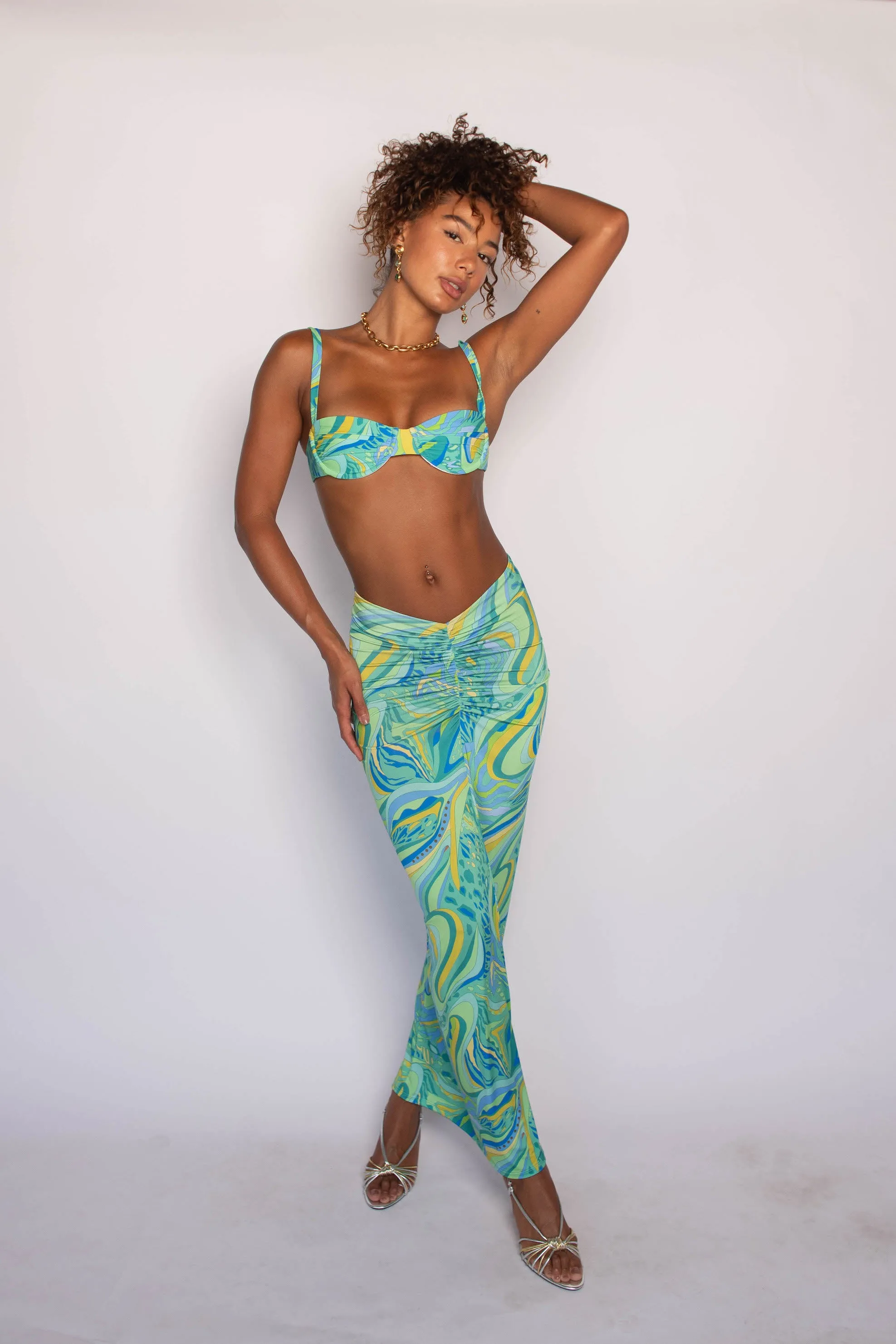 Wholesale Sweetie Maxi Skirt Silk Jersey - Cannes sold by Skatie product image thumbnail 3