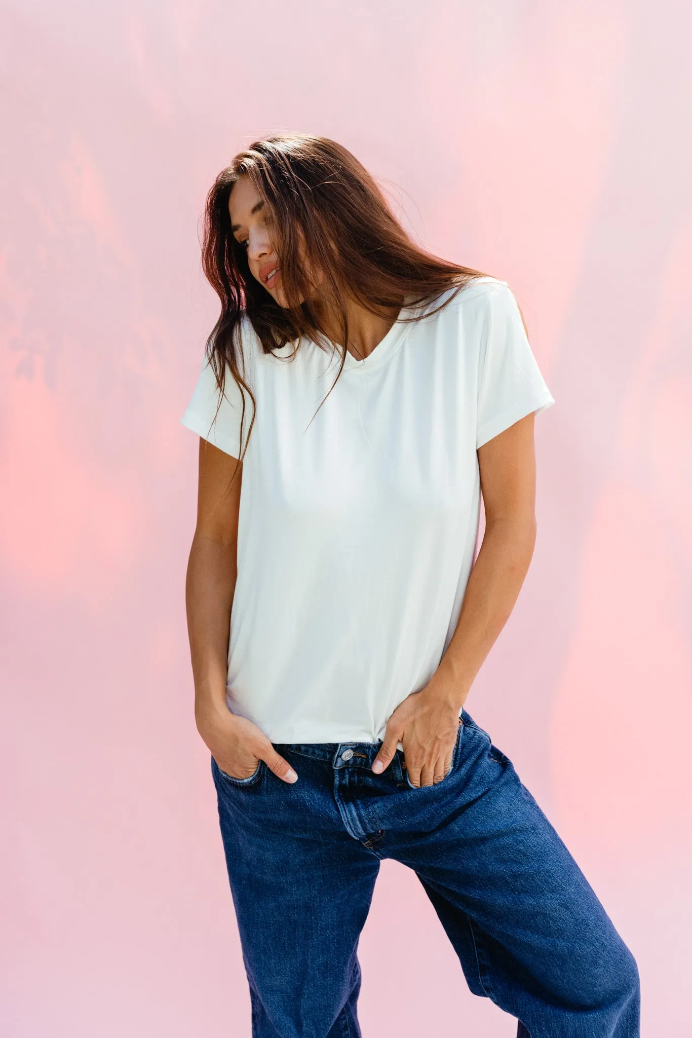 Wholesale Bestie Tee Jersey - White sold by Skatie product image thumbnail 5