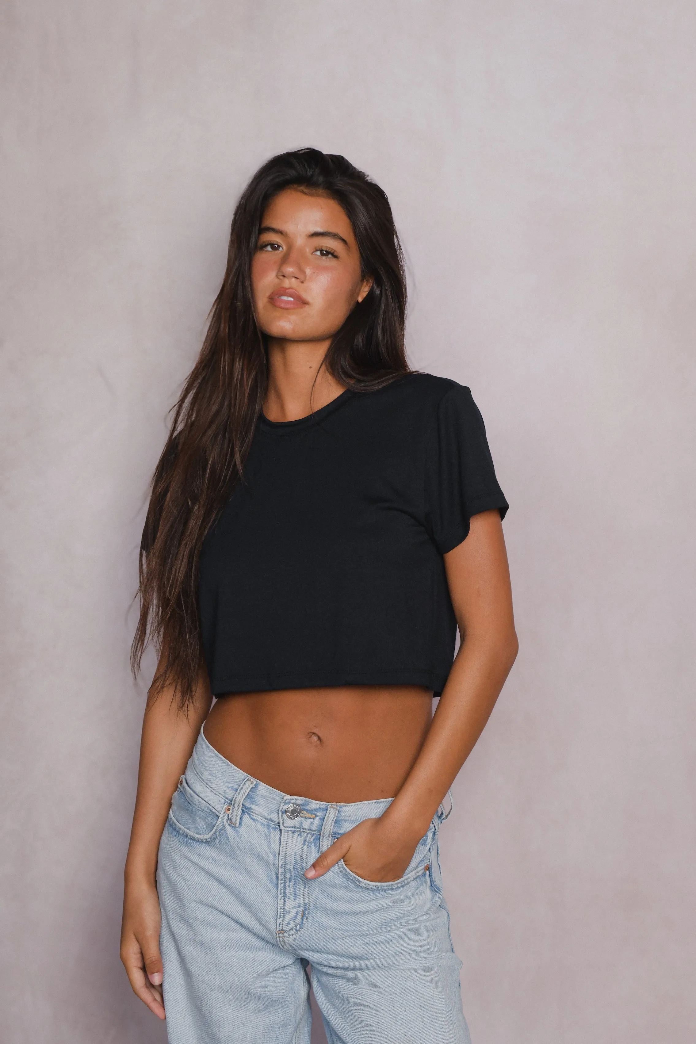 Wholesale Boyfriend Tee Jersey - Black sold by Skatie product image thumbnail 5