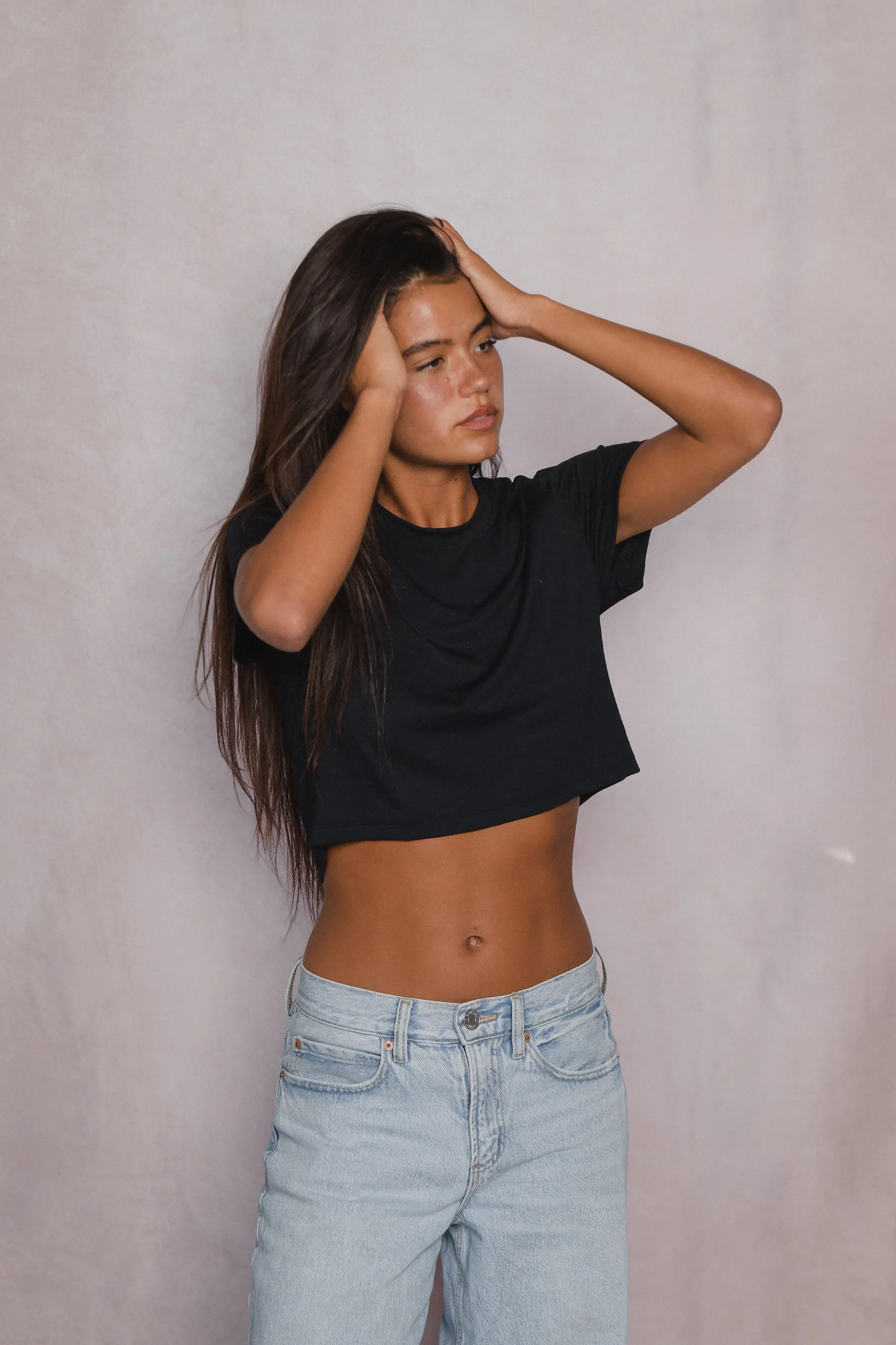 Wholesale Boyfriend Tee Jersey - Black sold by Skatie product image thumbnail 4
