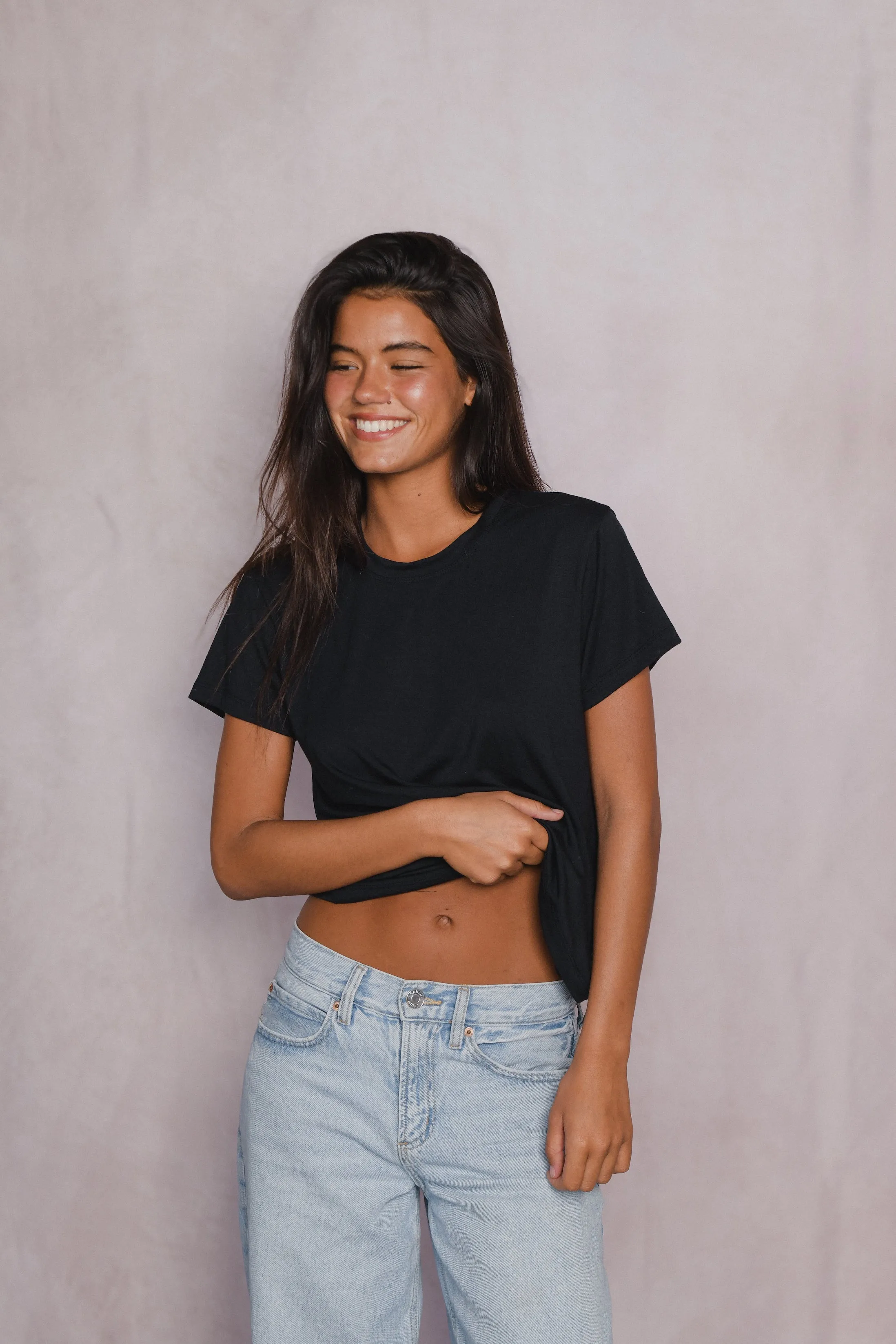 Wholesale Bestie Tee Jersey - Black sold by Skatie product image thumbnail 3