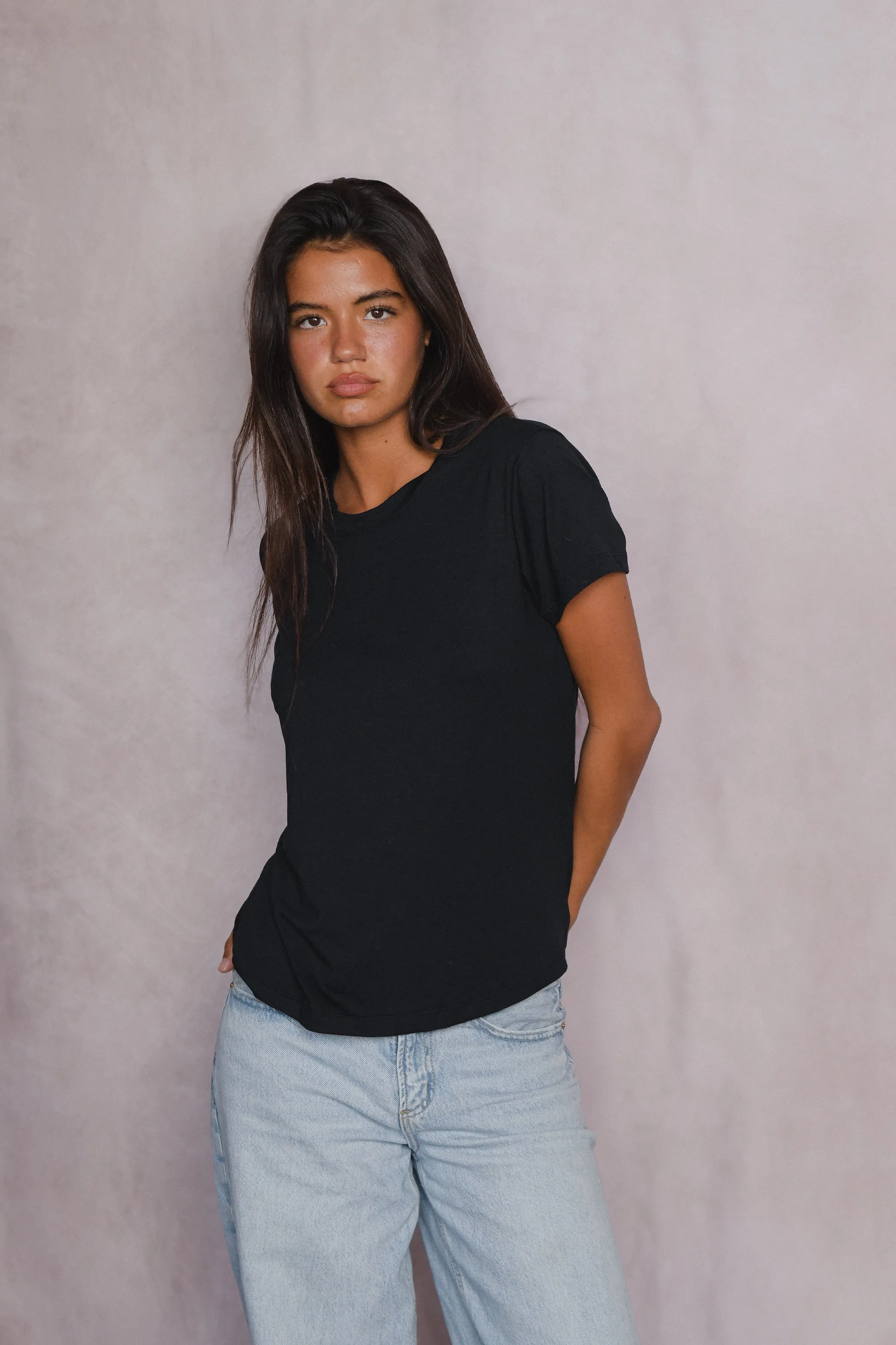 Wholesale Bestie Tee Jersey - Black sold by Skatie