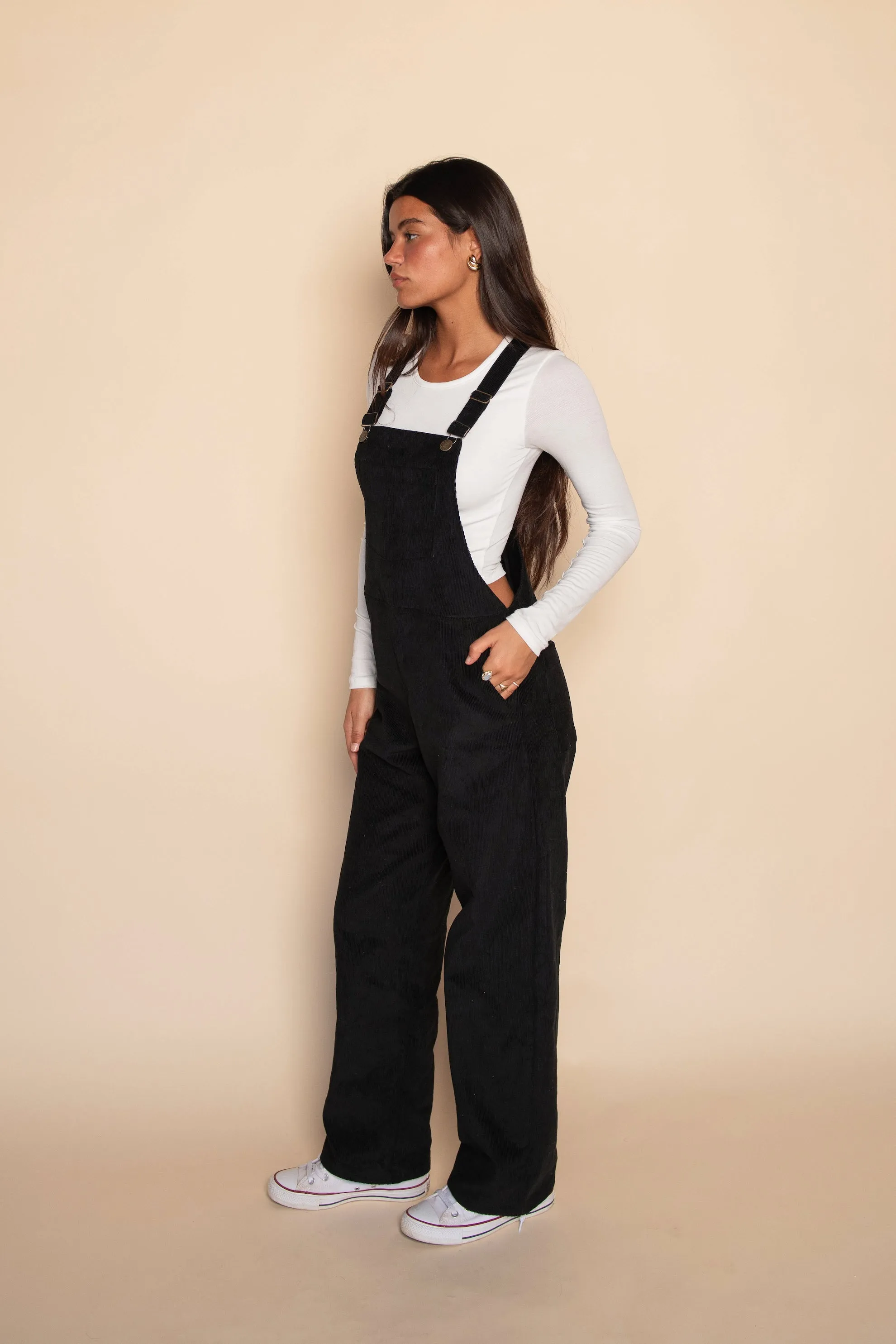 Maeve Overalls - Black Corduroy sold by Skatie product image thumbnail 4