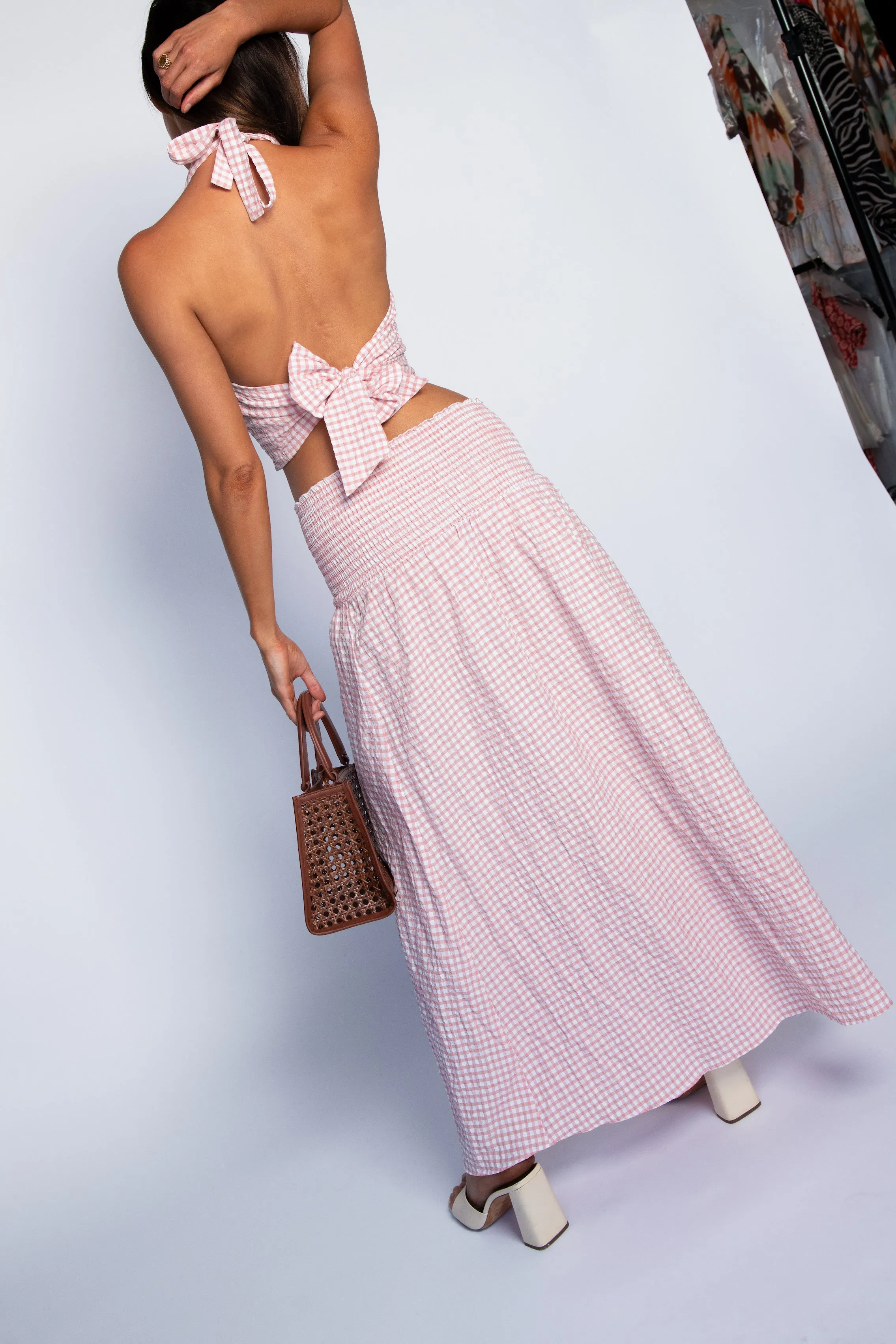 Wren Skirt - Pink Gingham sold by Skatie product image thumbnail 3
