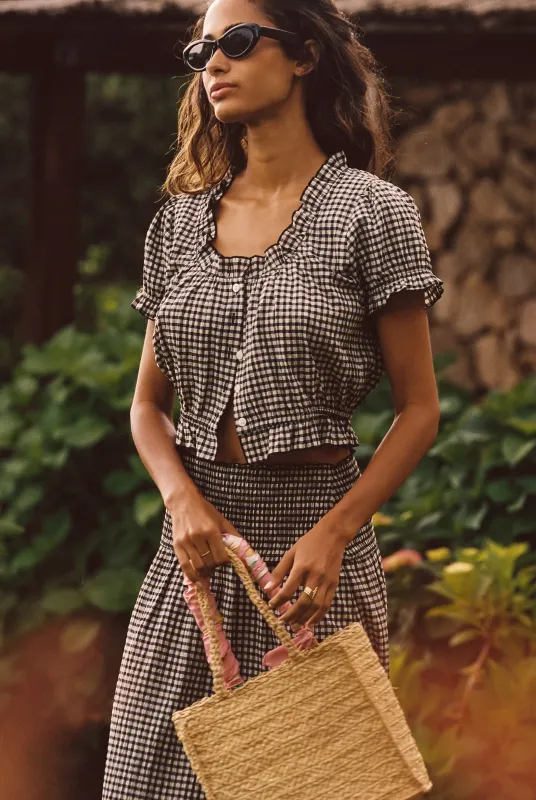 Millie Top - Black Gingham made by Skatie