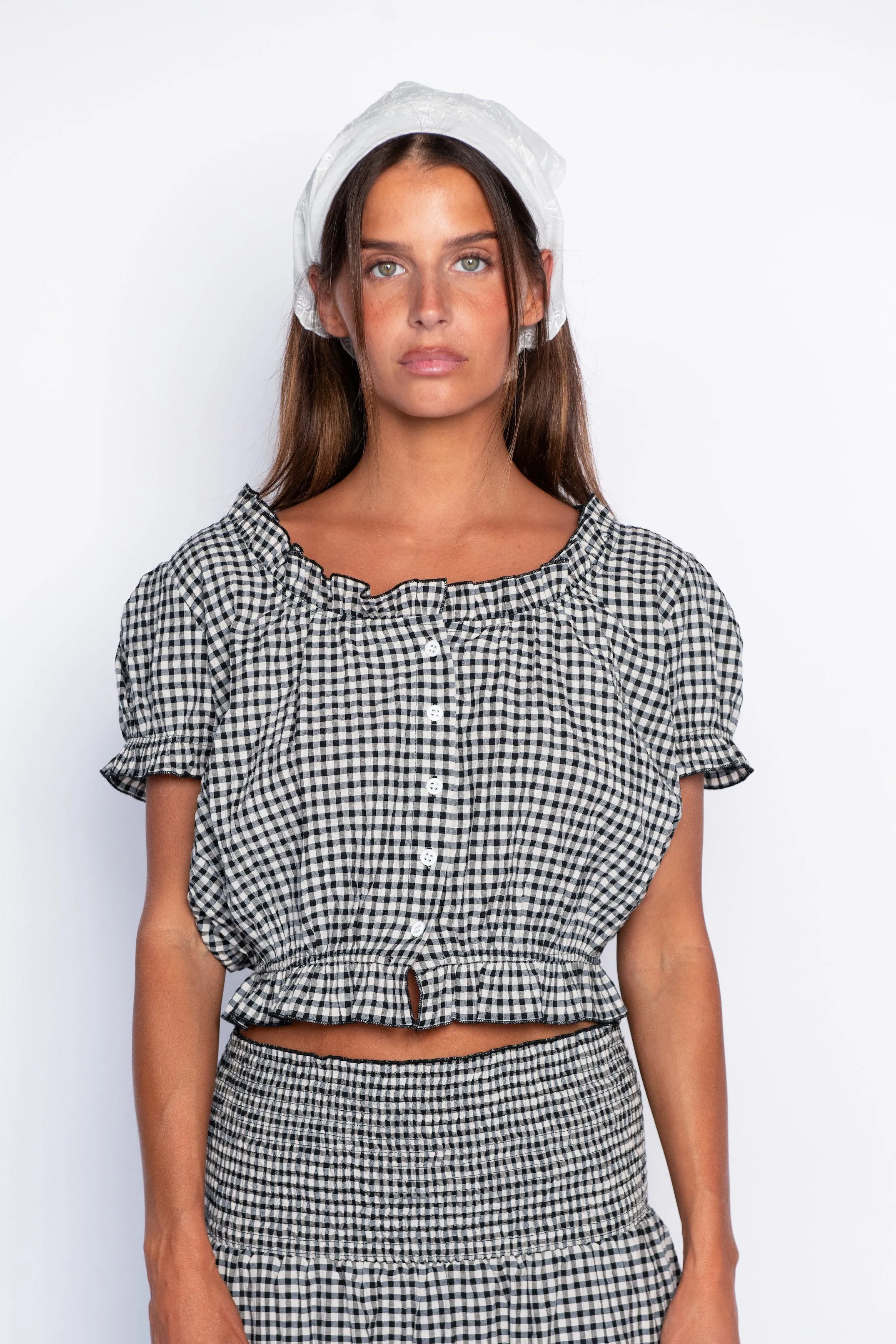 Millie Top - Black Gingham sold by Skatie product image thumbnail 4