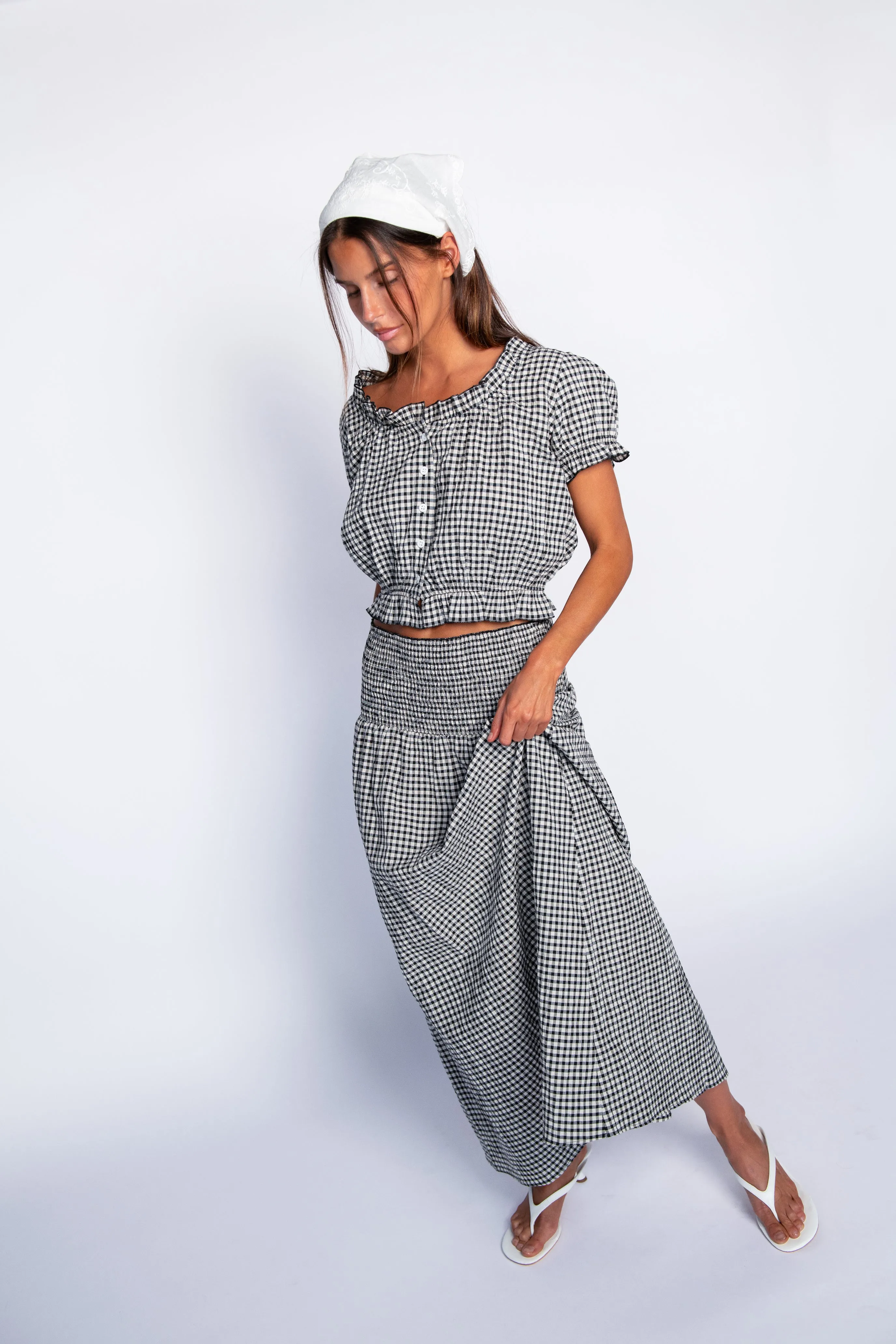 Millie Top - Black Gingham sold by Skatie product image thumbnail 2