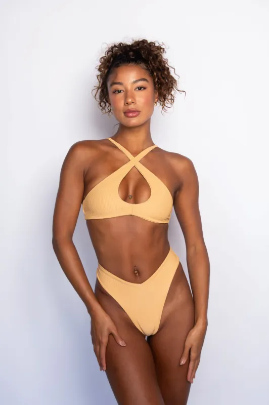 Jasmine Top - Nude Classic Ribbed sold by Skatie